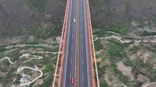 贵州G60沪昆高速公路坝陵河大桥航拍景观