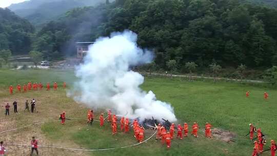 森林防火应急演练视频素材模板下载