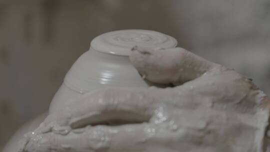拉坯制陶陶瓷制作LOG视频素材模板下载