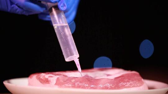 【镜头合集】护士注射练习打针猪肉注水