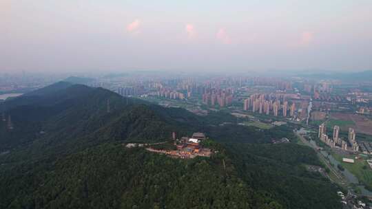 杭州湘湖先照寺建筑航拍