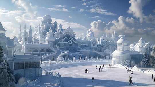 冰雪世界 冰雕艺术 冰雕城堡