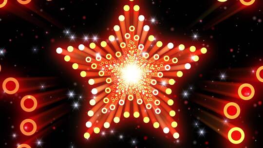 光点光圈形成的五角星