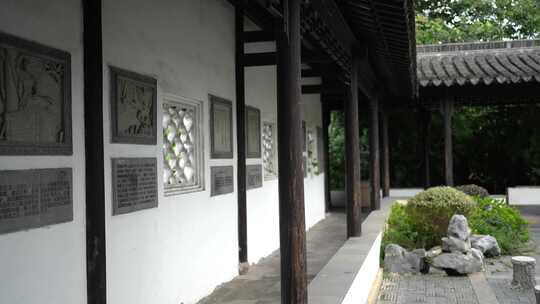 白墙黑瓦徽派建筑古代建筑旅游区古镇道路