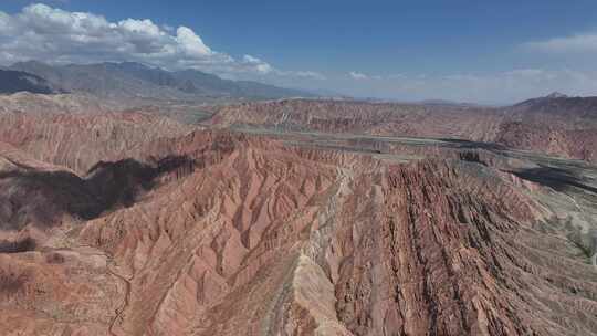 乌恰天山昆仑山交汇地貌航拍