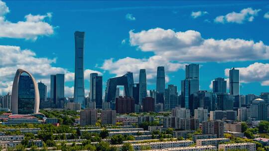北京CBD央视大楼大裤衩视频素材模板下载