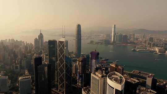 香港城市高楼航拍