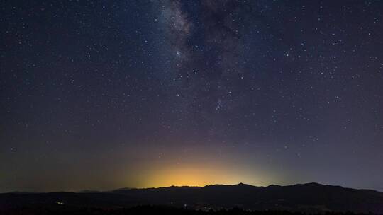 大自然风光日落转星空延时