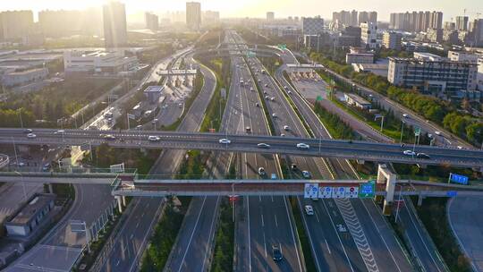 西安城市高速路视频素材模板下载