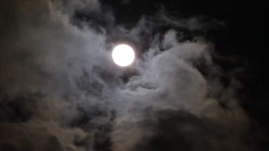 月圆之夜、月夜天空