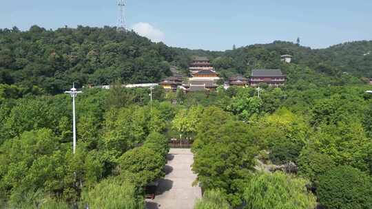 航拍湖北鄂州市西山风景区