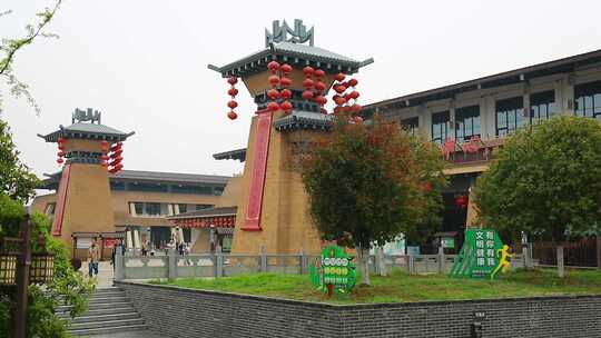 湖北荆州隆中对游客中心视频素材模板下载