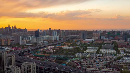 新疆乌鲁木齐克南高架日转夜视频素材模板下载
