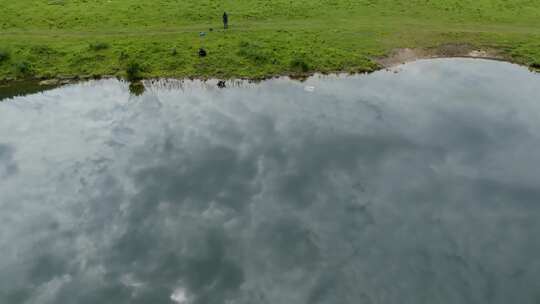 矿泉水沟夏季原始森林湖泊素材4k30p