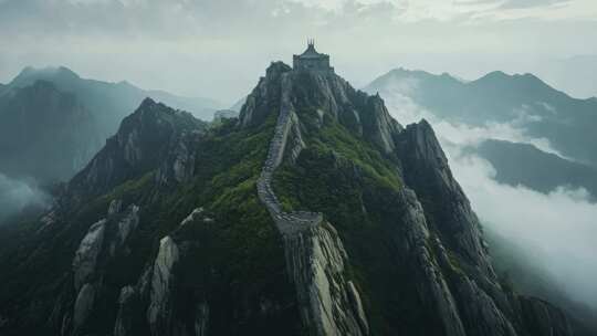 夏天清晨泰山风景