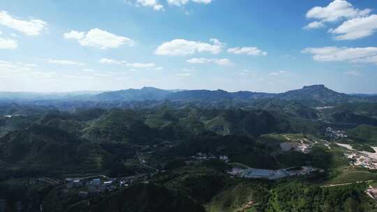 贵州高山山川蓝天白云航拍