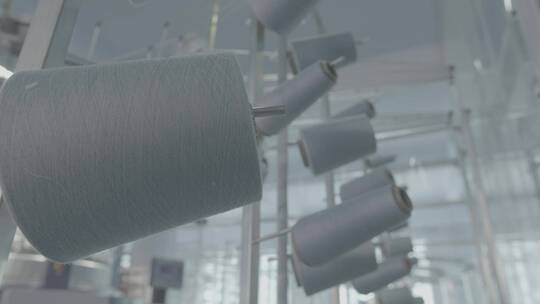 纺织工厂织布机LOG视频素材模板下载