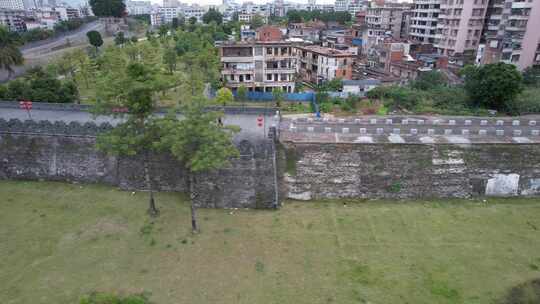 广东肇庆古城墙古建筑航拍