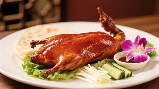 北京烤鸭中华美食传统特色菜肴餐饮