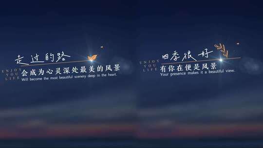 小清新文艺光晕文字标题字幕