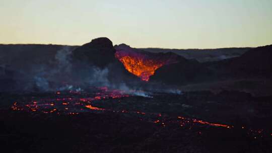 火山，熔岩，冰岛，Fagradalsfj