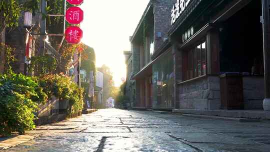 南京老门东风景区古建筑慢镜头无人空镜素材