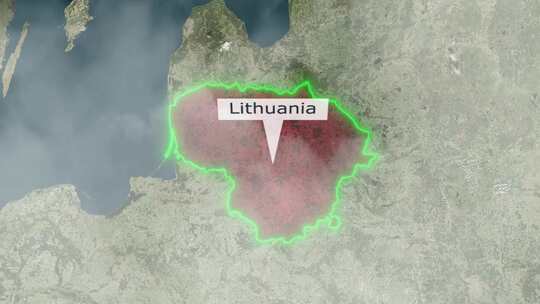 立陶宛地图-云效应视频素材模板下载