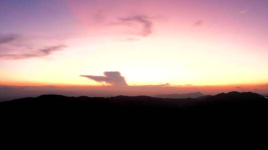 惠州博罗象头山晚霞大景