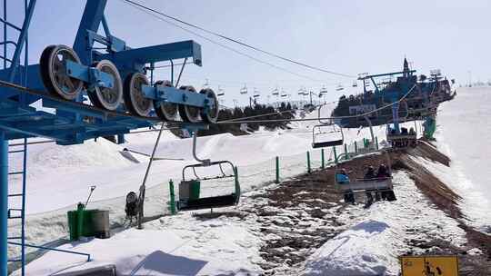 初学者练习滑雪