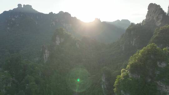 4K航拍张家界武陵源风景区群山