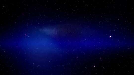 发光的星域：蓝色宇宙中闪烁的恒星和星云