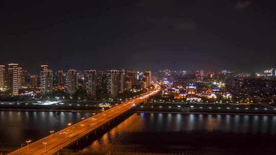 丽水夜景水东大桥向新湖延时 1