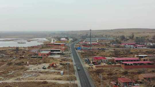 内蒙古，公路，阴天视频素材模板下载