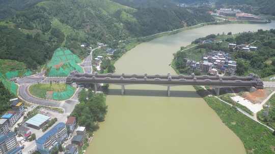 广西柳州地区三江县城建筑风光