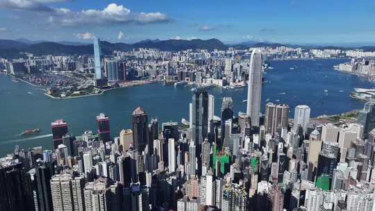 香港维多利亚港航拍