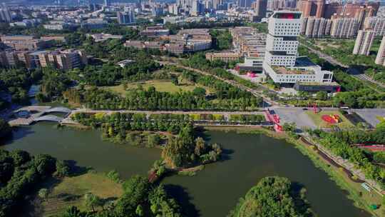 航拍福州大学旗山校区