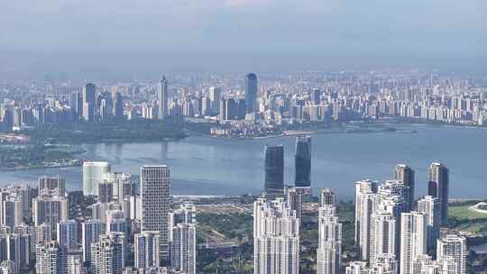 海口海甸岛 高空长焦