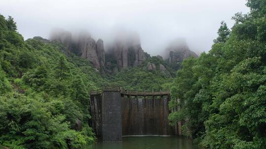 航拍5A景区福建太姥山云雾缭绕