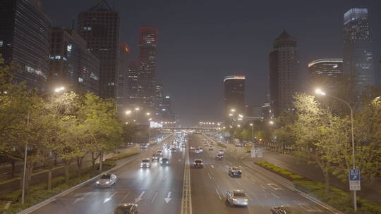 城市夜景 夜景车流