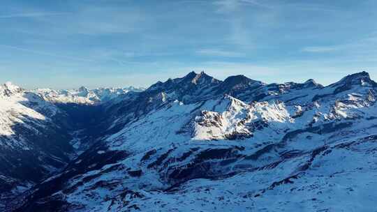 瑞士雪山山脉日出