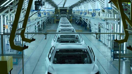 国产汽车 汽车制造 汽车生产线 新能源汽车视频素材模板下载
