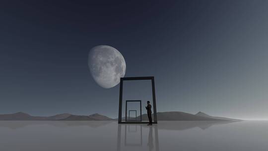 月亮商务男士唯美