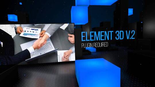 科技感企业幻灯片会议展示AE模板