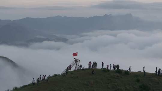 信宜白石大喊地航拍，高山云海航拍