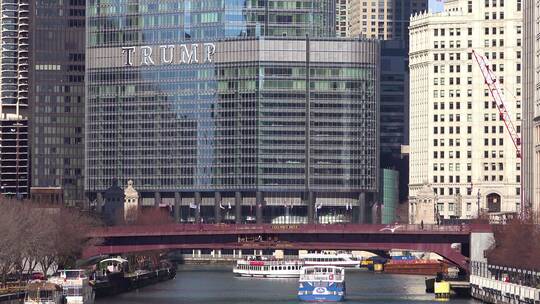 芝加哥市中心的一家酒店视频素材模板下载