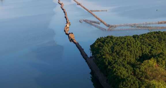 浙江省绍兴犭央犭茶湖昂桑湖江南水乡古道