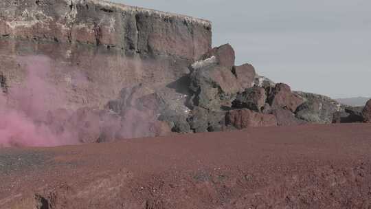 乌兰哈达火山烟雾航拍