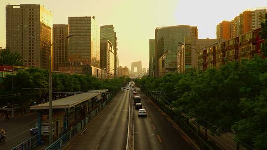 北京中央电视台城市延时/日转夜/CBD中国尊