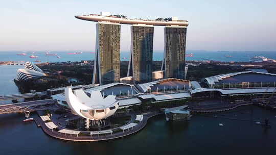 航拍新加坡金沙酒店