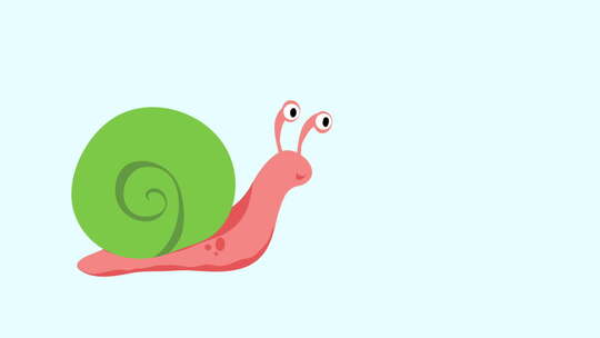 花园蜗牛爬行2D动画